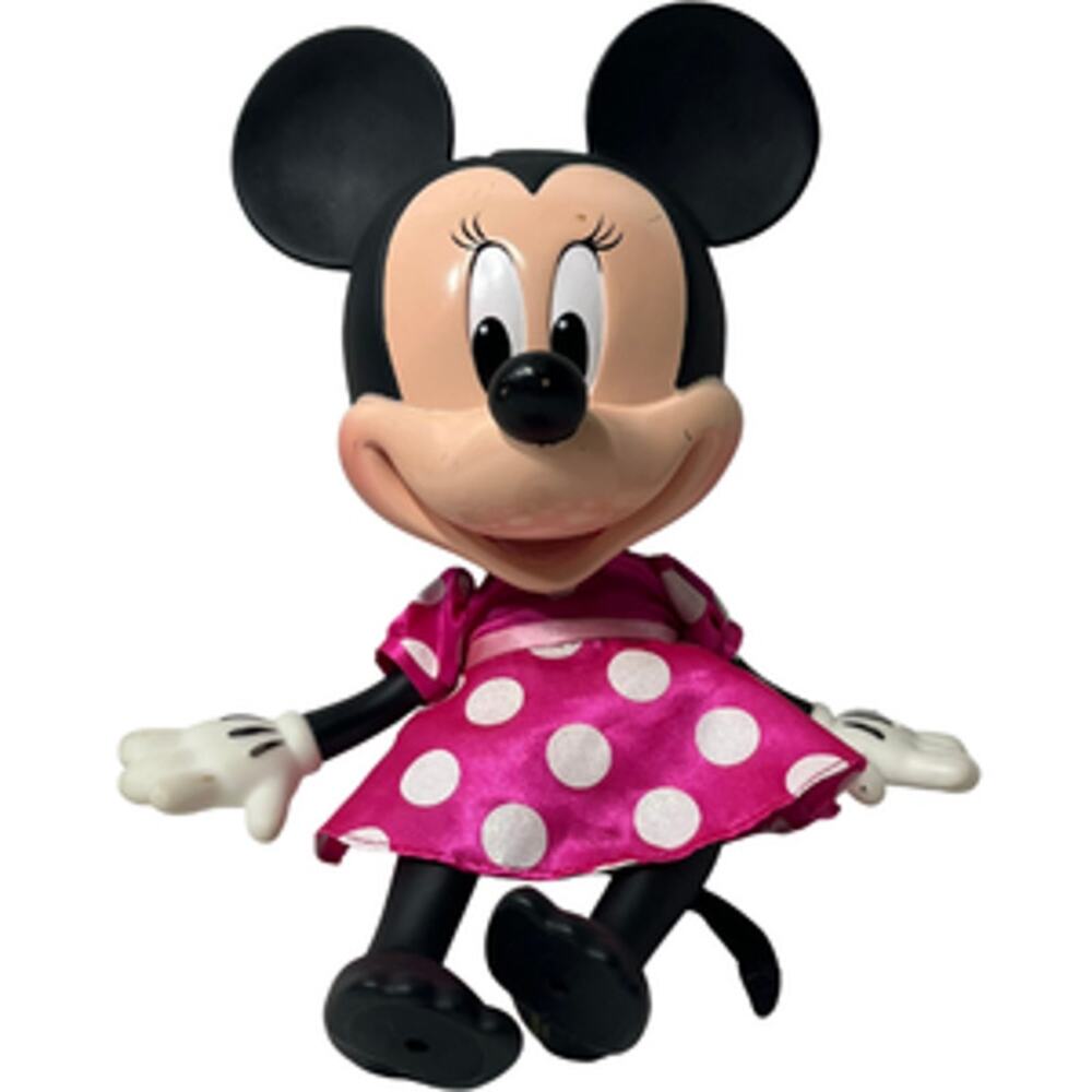 Disney Minnie Mouse Electronic Doll Pink Polka Dot Dress Medium
